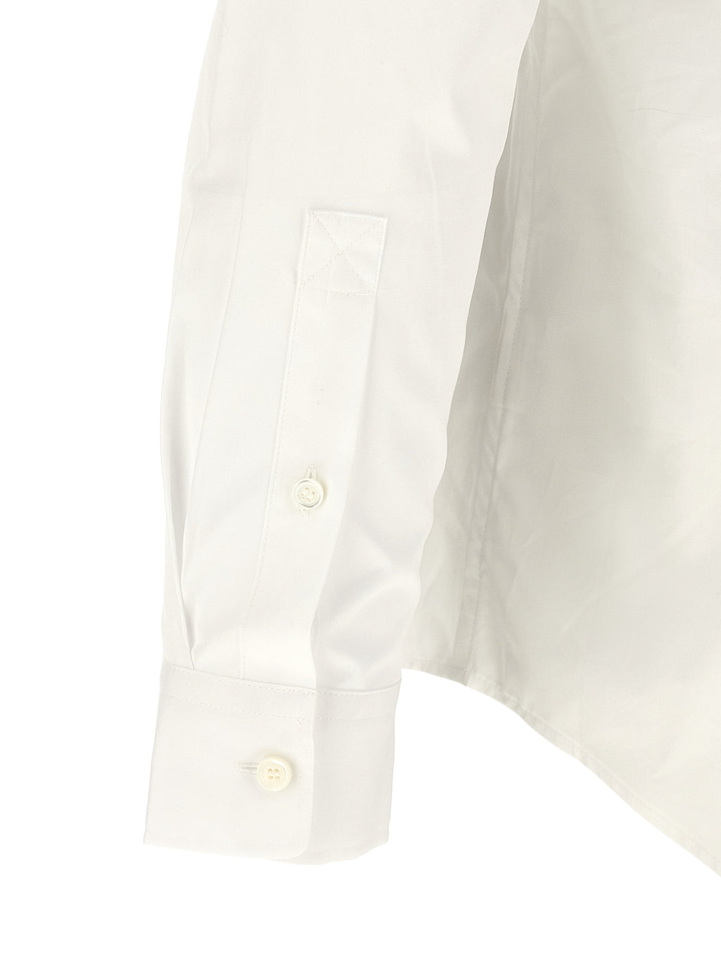 Burberry White Cotton Blouse
