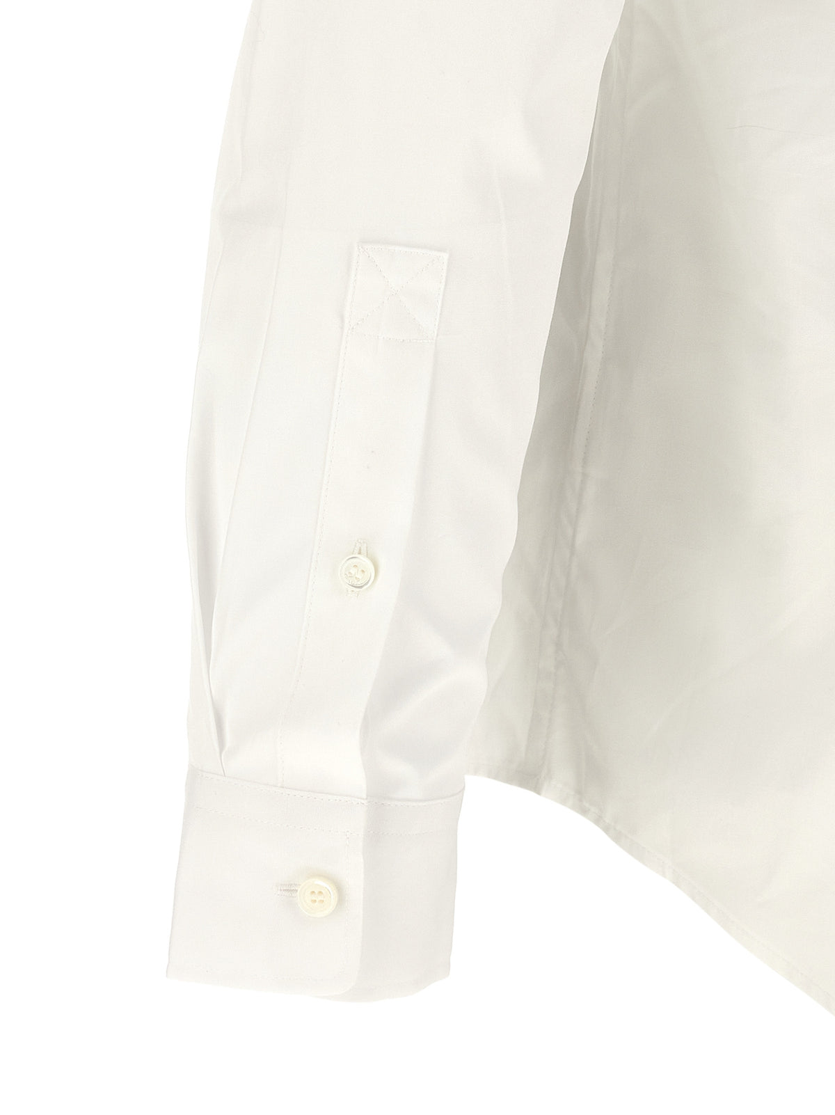 Burberry White Cotton Blouse