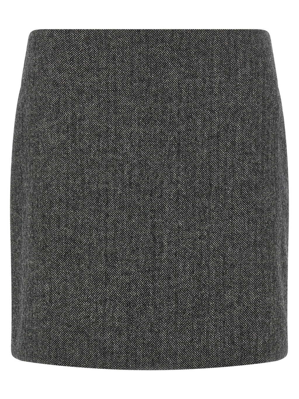 Blazé Milano Gray Virgin Wool Long Skirt