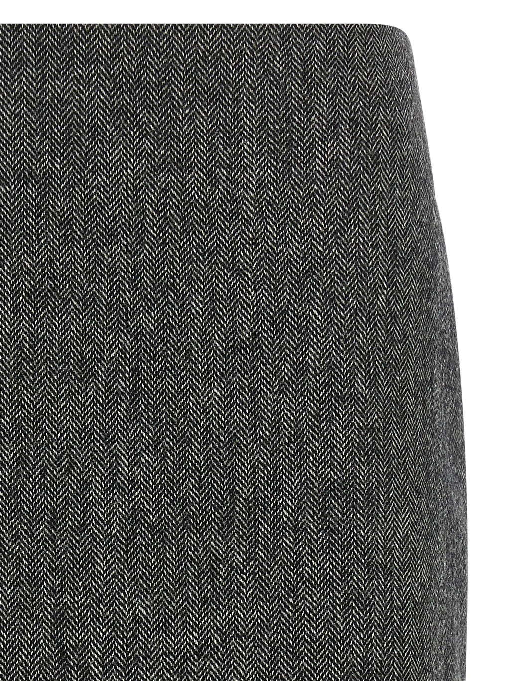 Blazé Milano Gray Virgin Wool Long Skirt