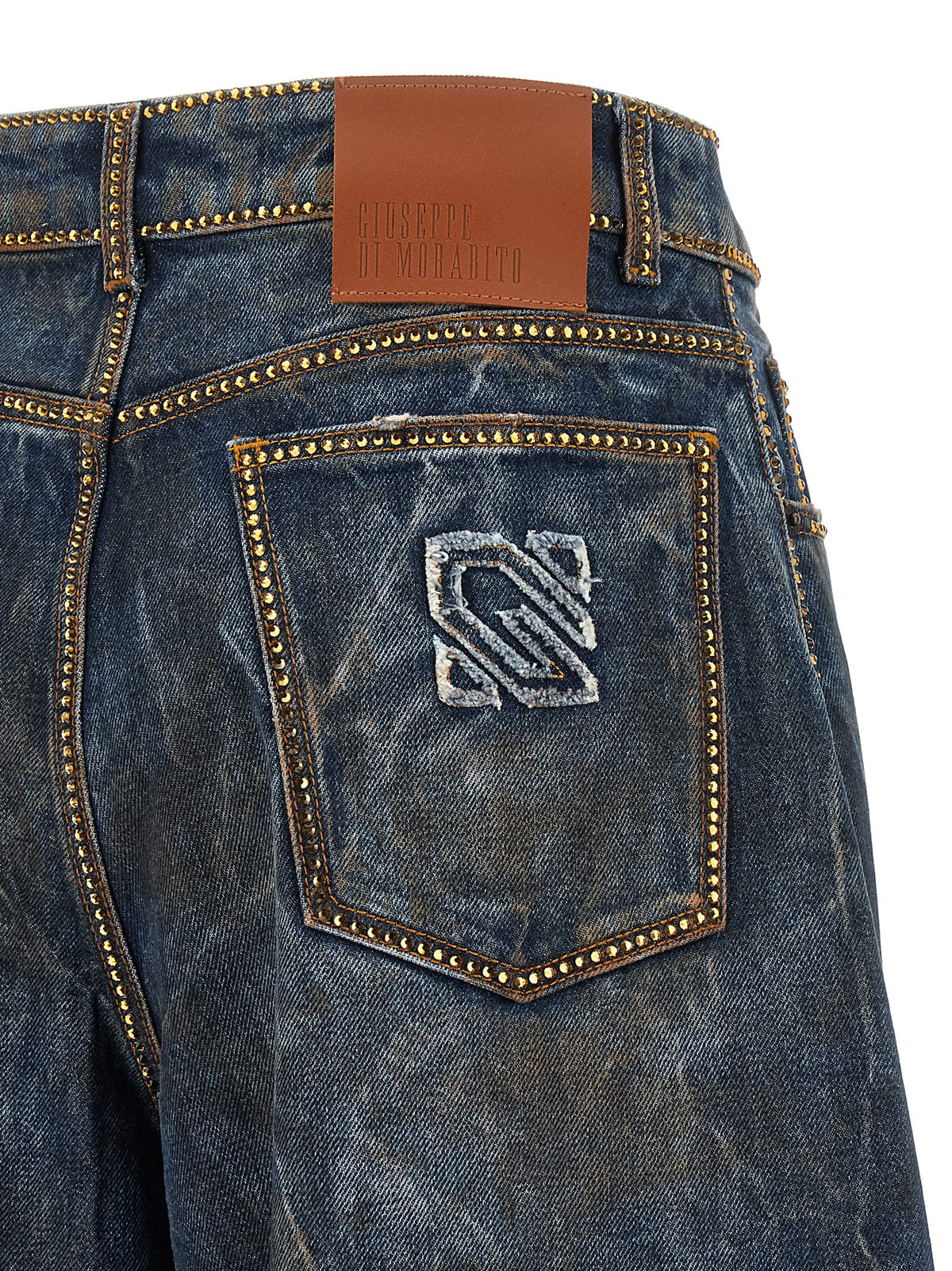 Giuseppe Di Morabito Blue Cotton Relaxed Fit Jeans