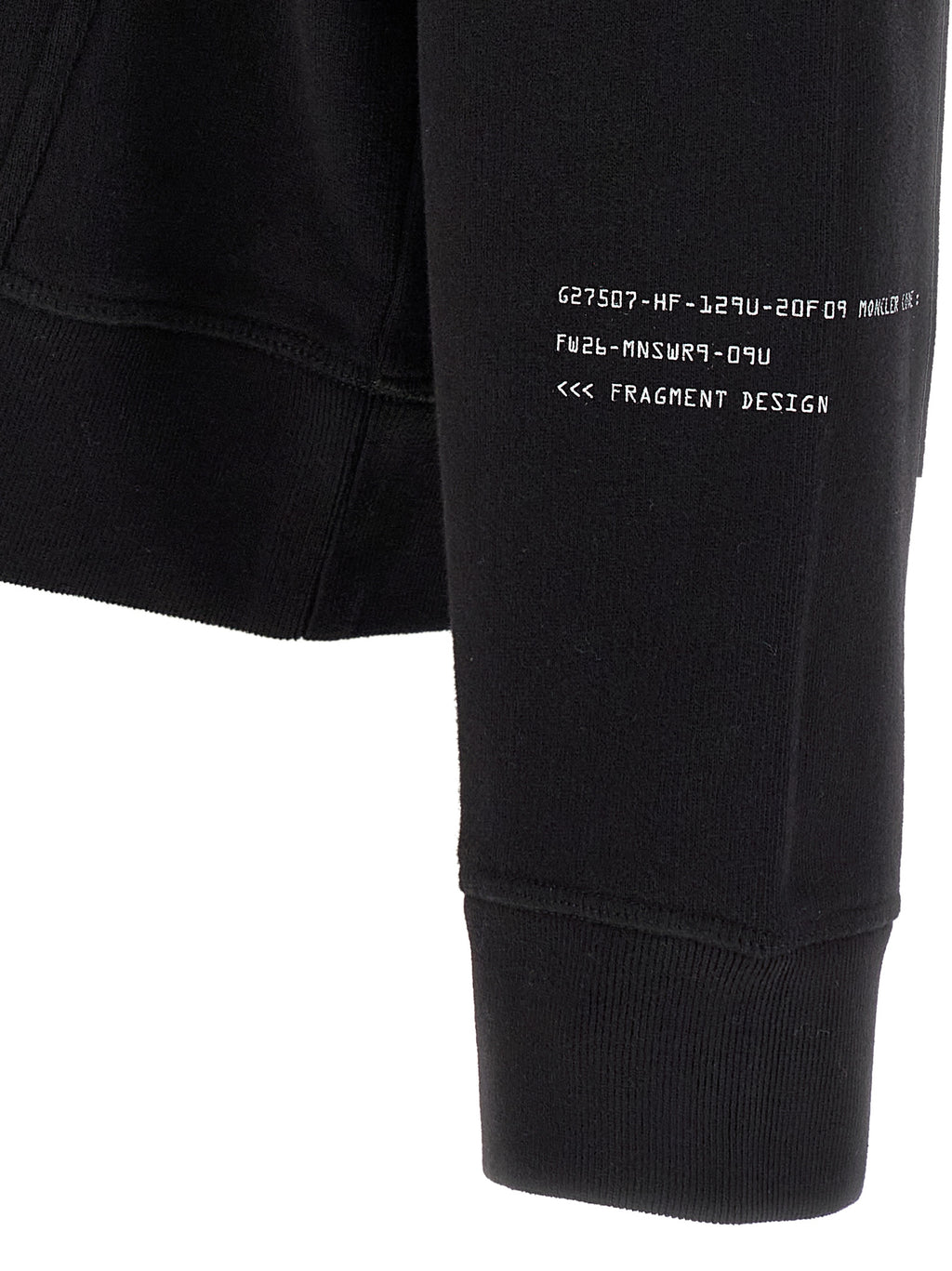 MONCLER GENIUS Black Cotton Sweatshirt