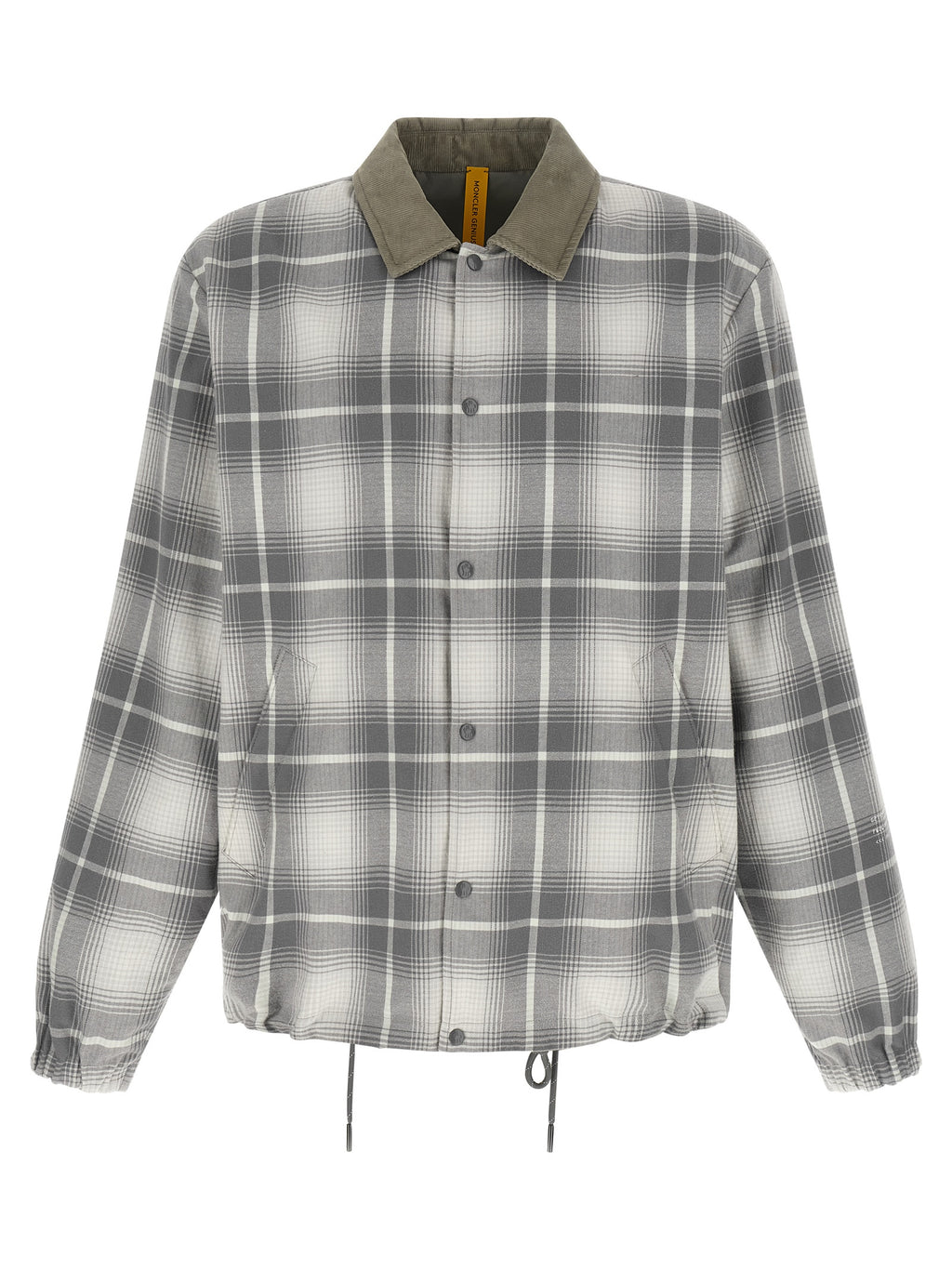 MONCLER GENIUS Gray Cotton Full-Length Jacket