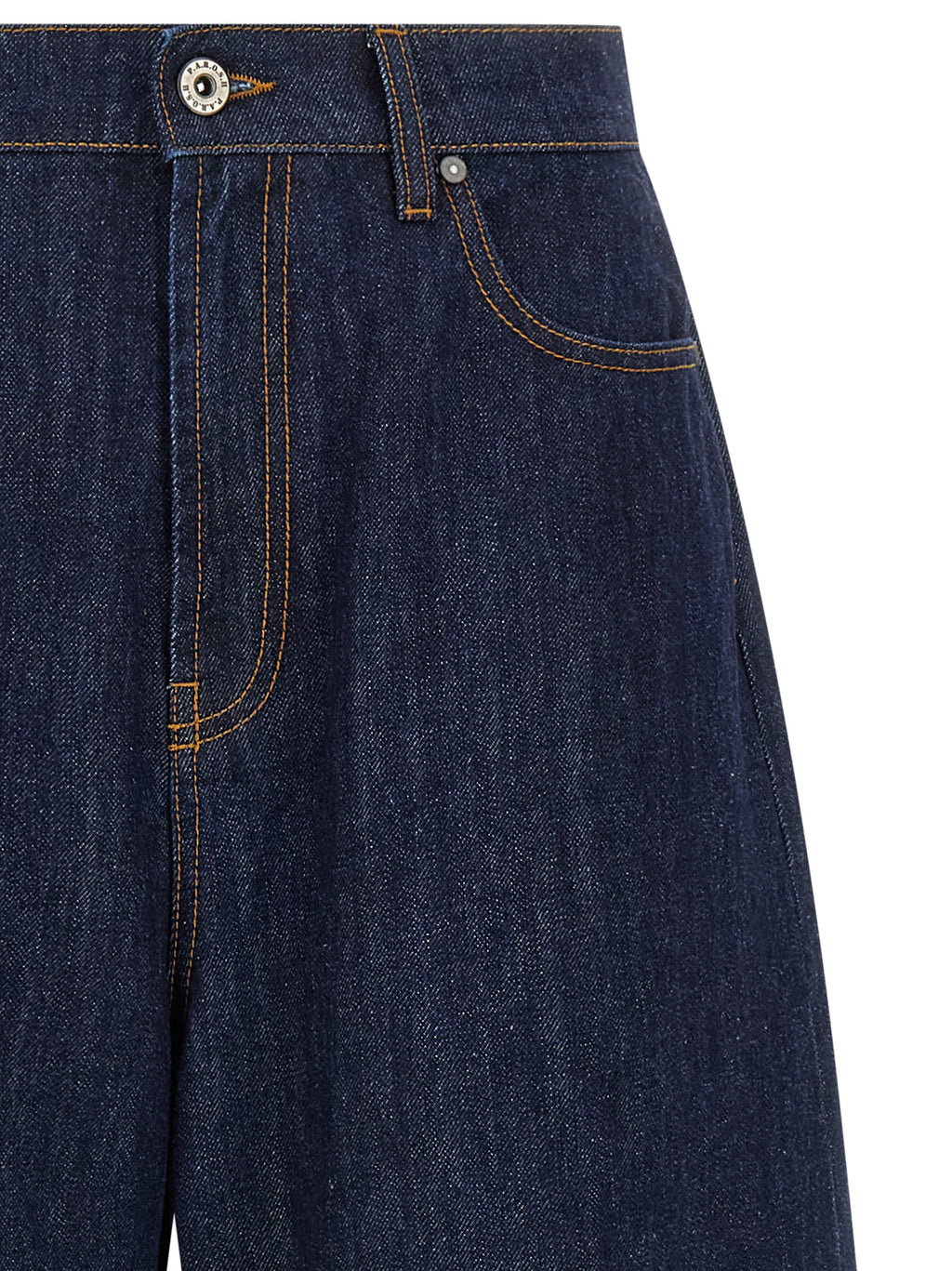 P.A.R.O.S.H. Blue Cotton Relaxed Fit Jeans