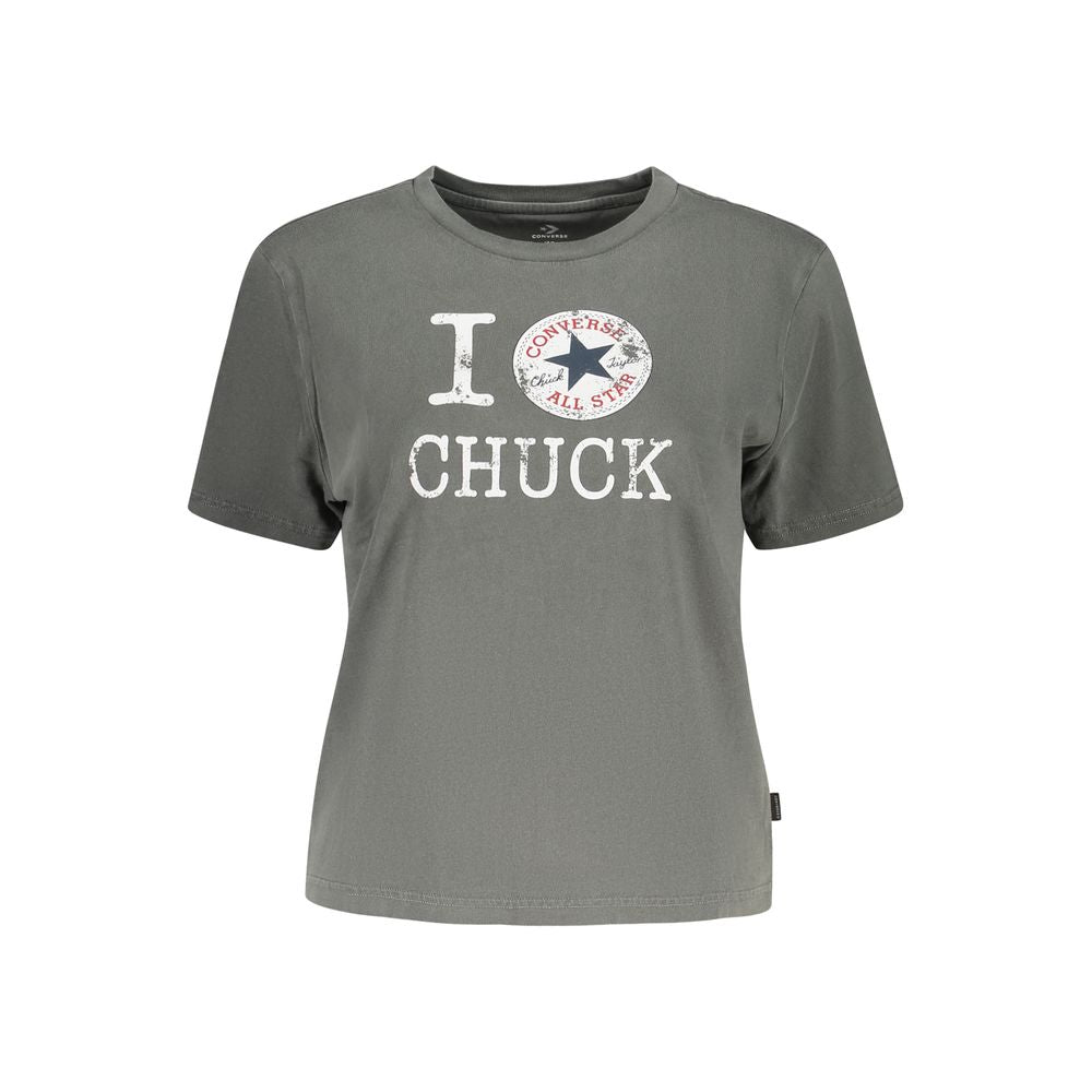 Converse Grey Cotton Women's T-Shirt