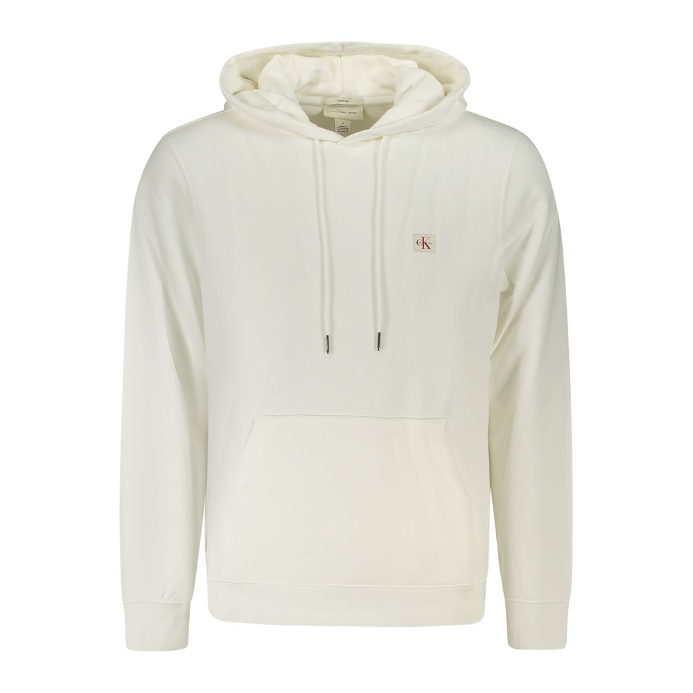 Sweat à capuche en coton blanc pour homme Calvin Klein