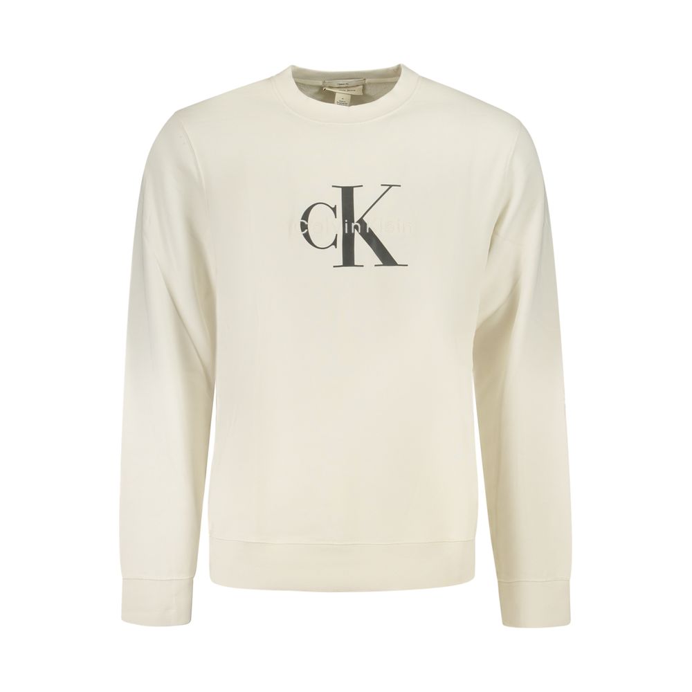 Calvin Klein White Cotton Men's Sweatshirt