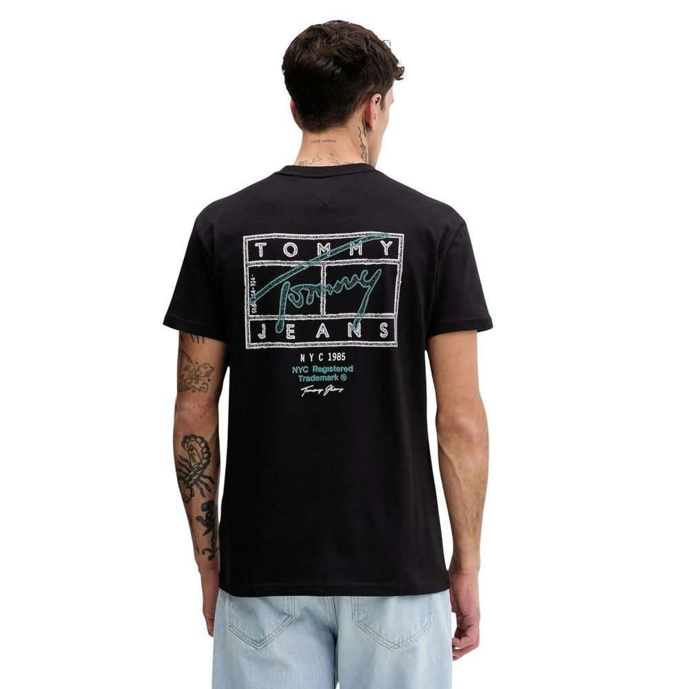 Tommy Hilfiger Jeans Black Recycled Cotton T-Shirt