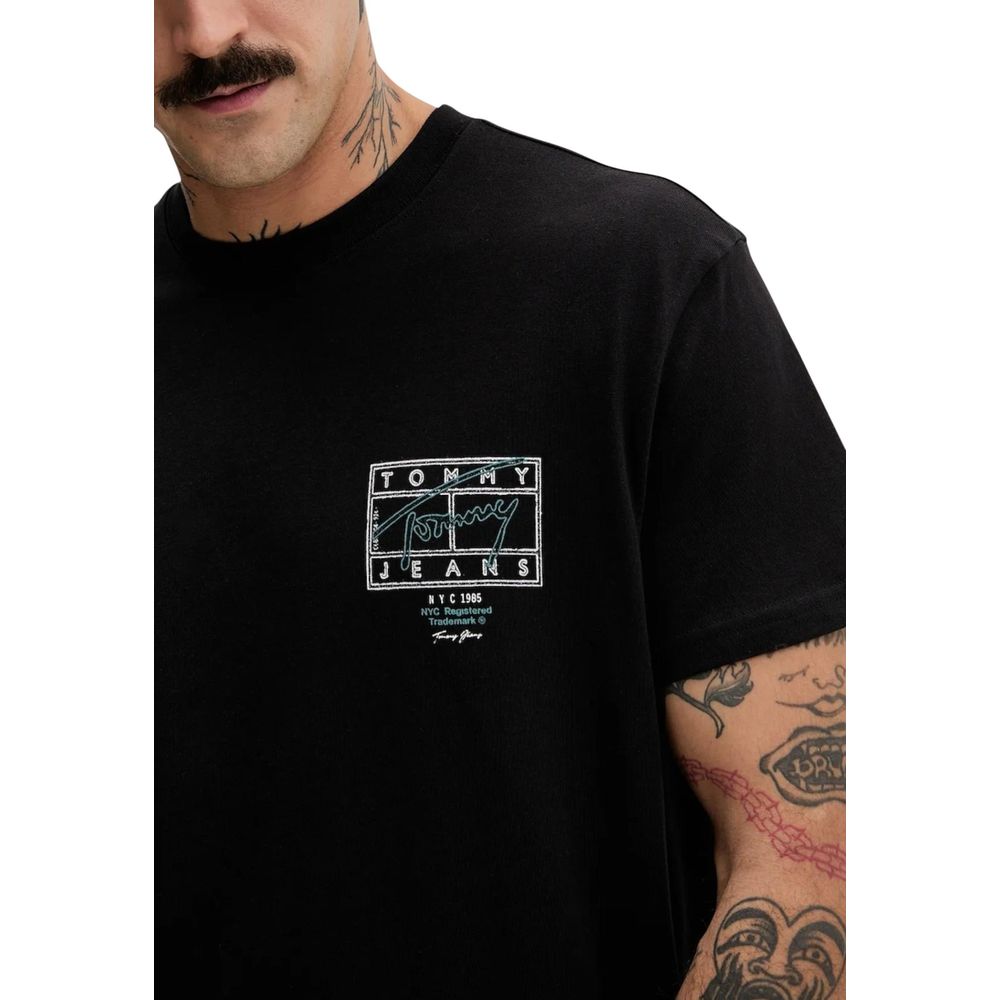 Tommy Hilfiger Jeans Black Recycled Cotton T-Shirt