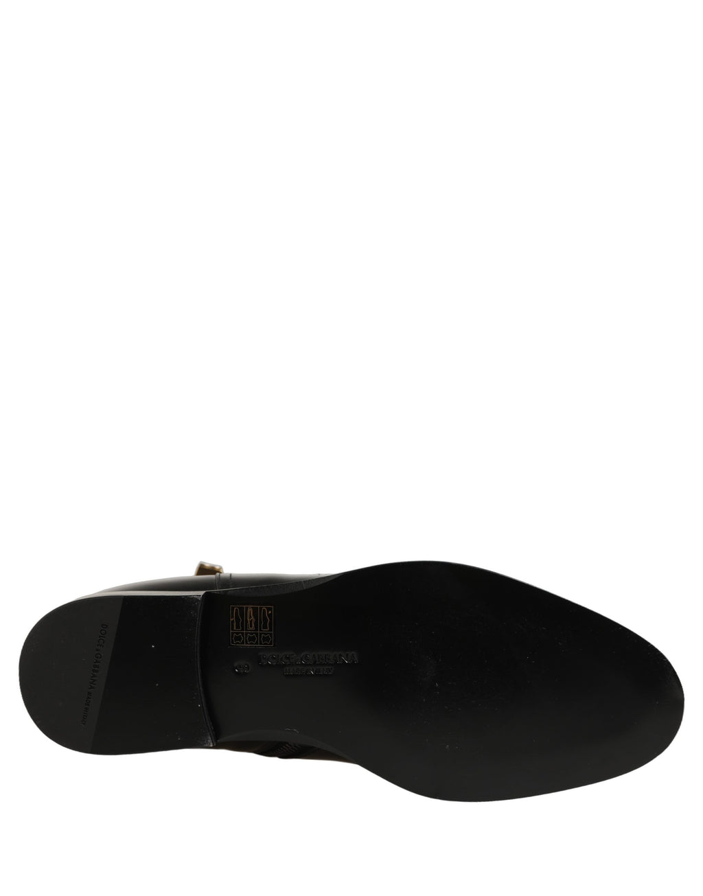 Dolce & Gabbana Black Leather Buckle Mid Calf Boots Men Shoes