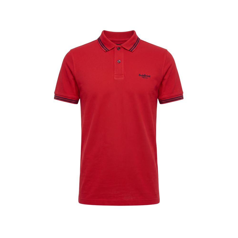 Baldinini Trend Red Cotton Men Polo-Shirt