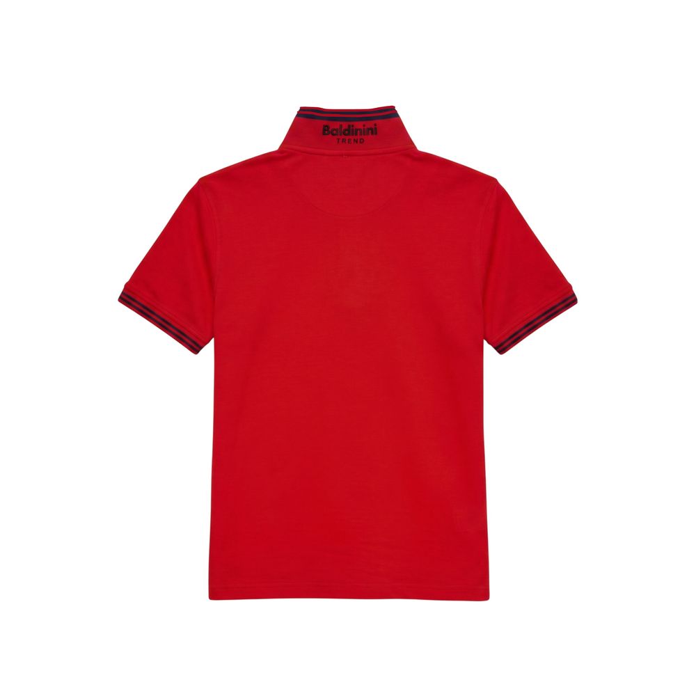 Baldinini Trend Red Cotton Men Polo-Shirt
