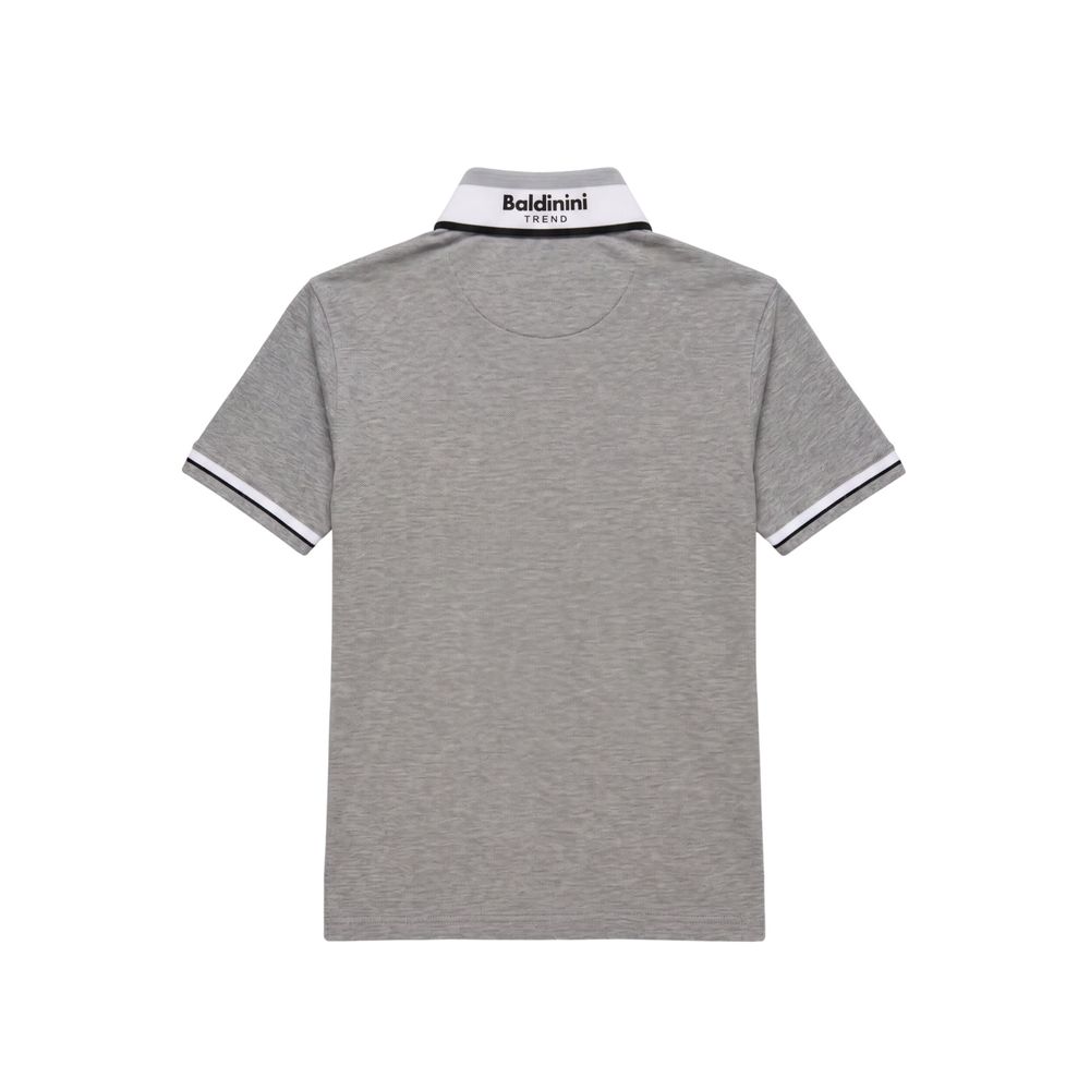 Baldinini Trend Grey Cotton Men Polo