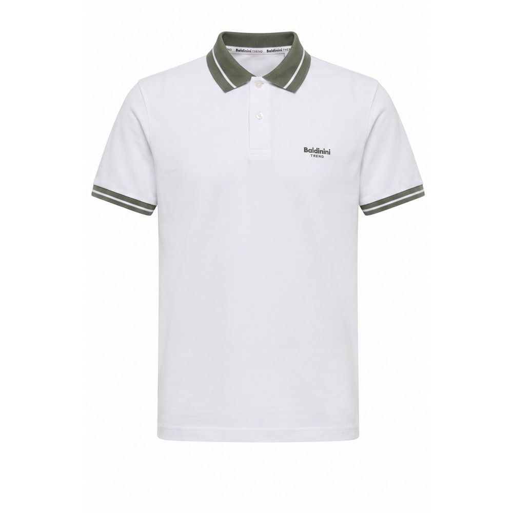 Baldinini Trend White Cotton Men Polo-Shirt