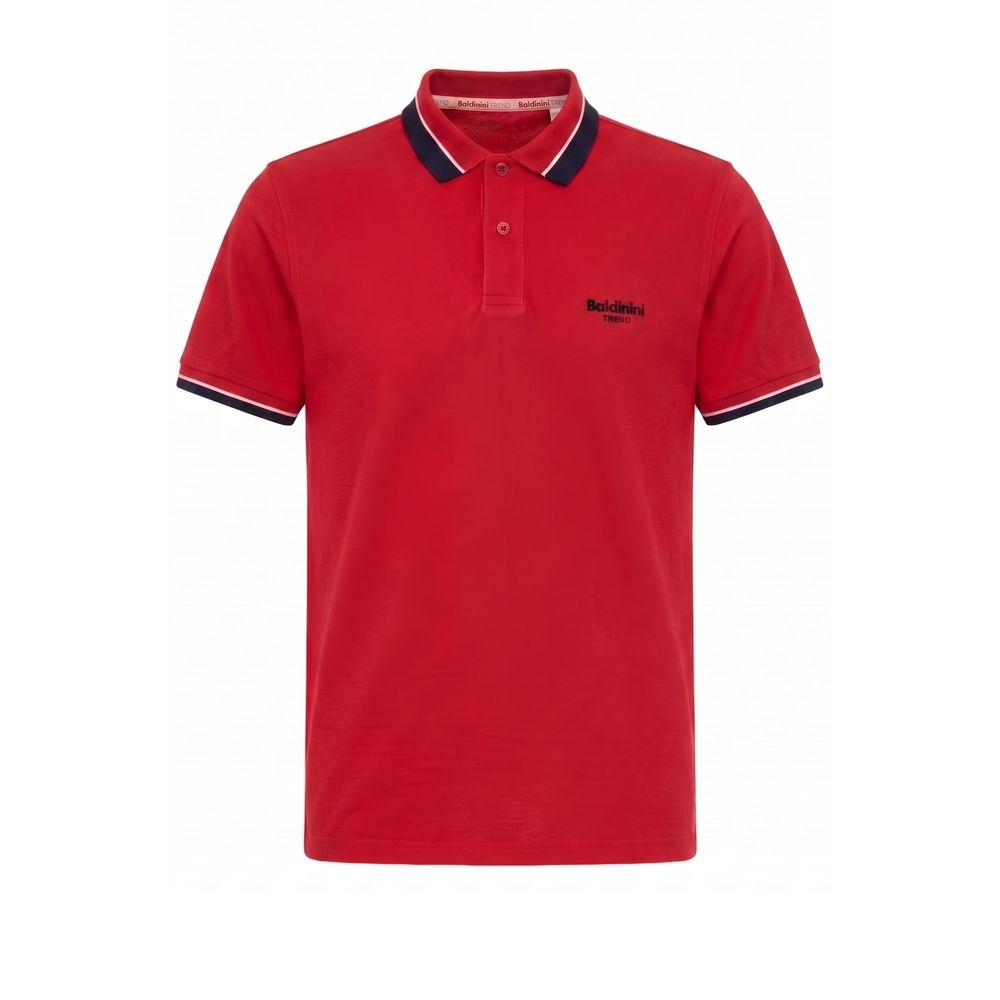 Baldinini Trend Red Cotton Men Polo-Shirt