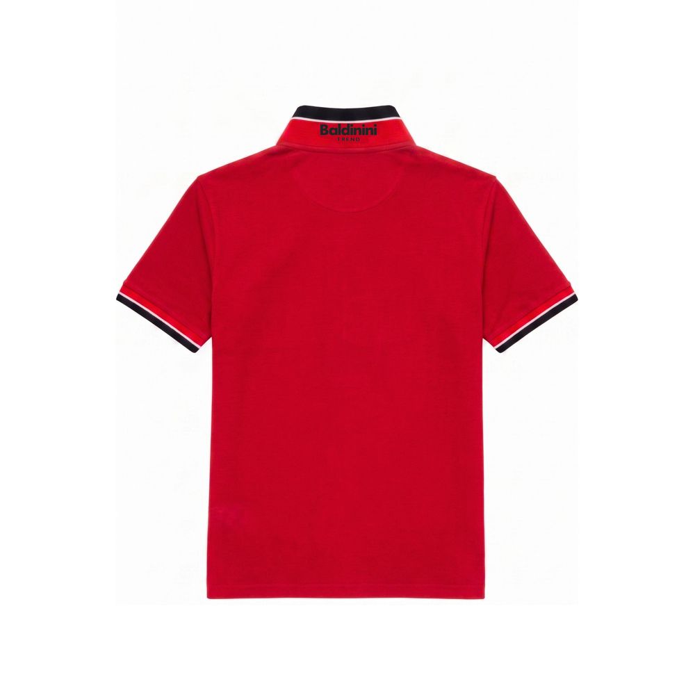 Baldinini Trend Red Cotton Men Polo-Shirt
