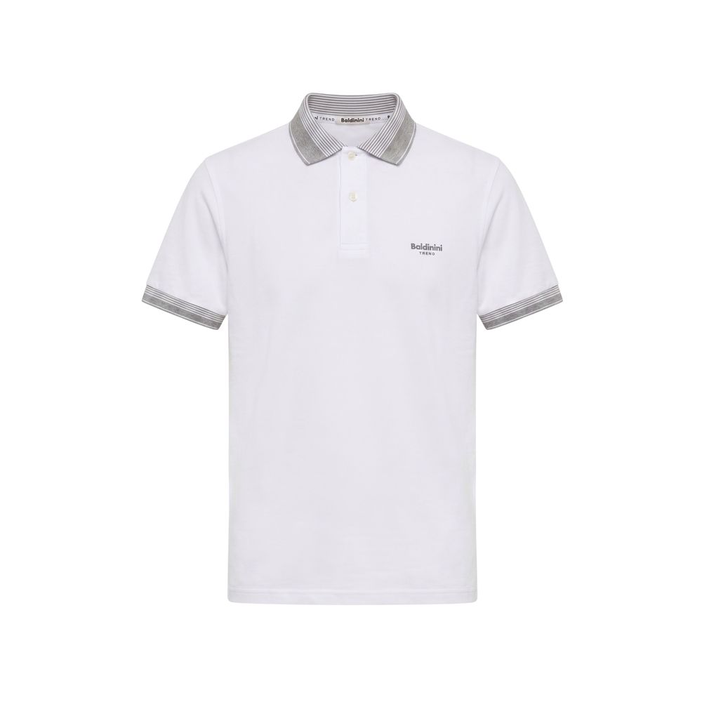 Baldinini Trend White Cotton Men Polo-Shirt