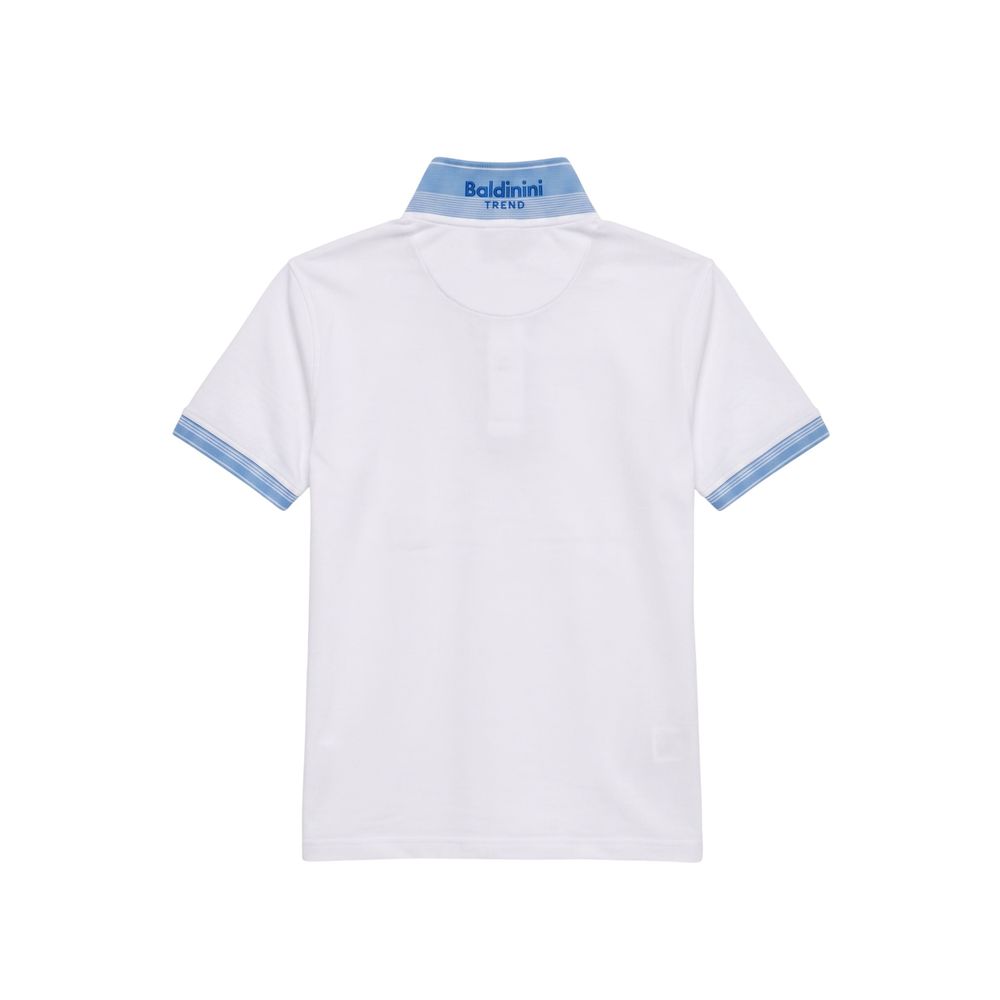 Baldinini Trend White Cotton Men Polo