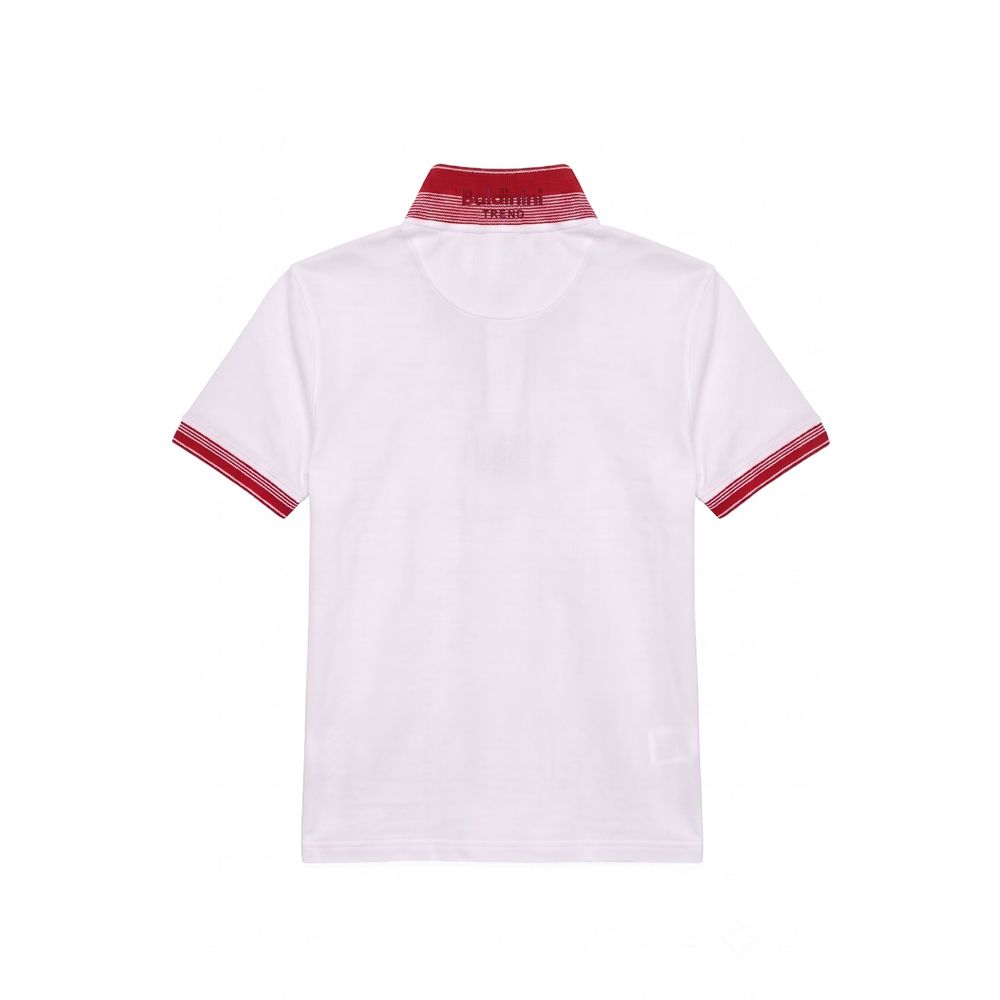 Baldinini Trend White Cotton Men Polo