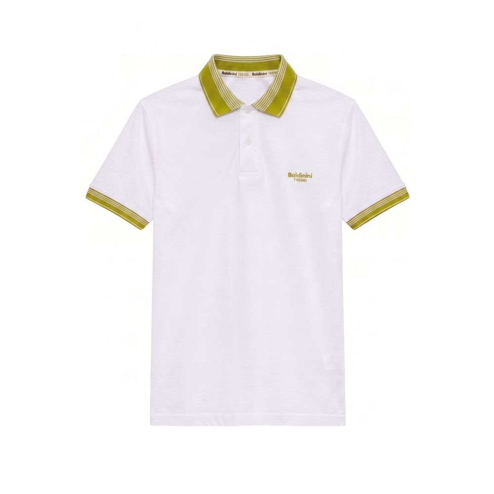 Baldinini Trend White Cotton Men Polo-Shirt