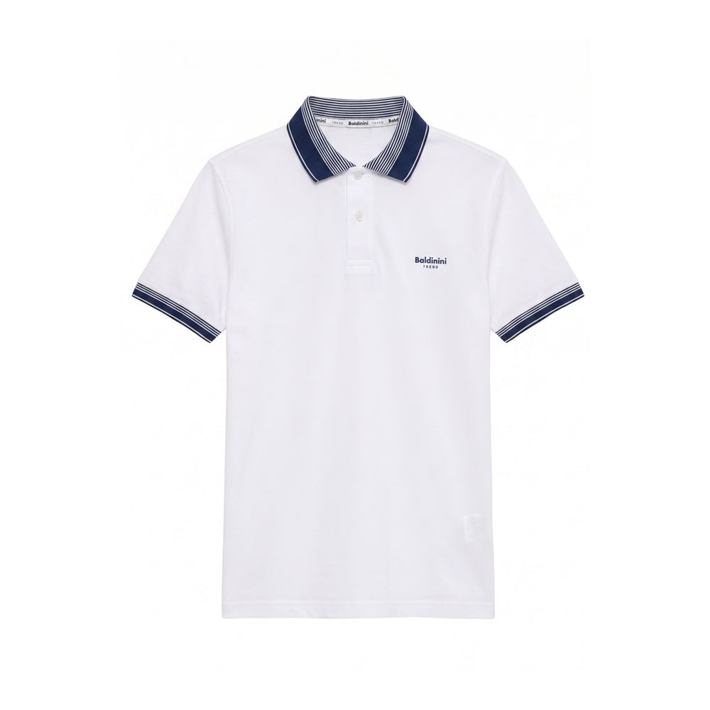 Baldinini Trend White Cotton Men Polo-Shirt