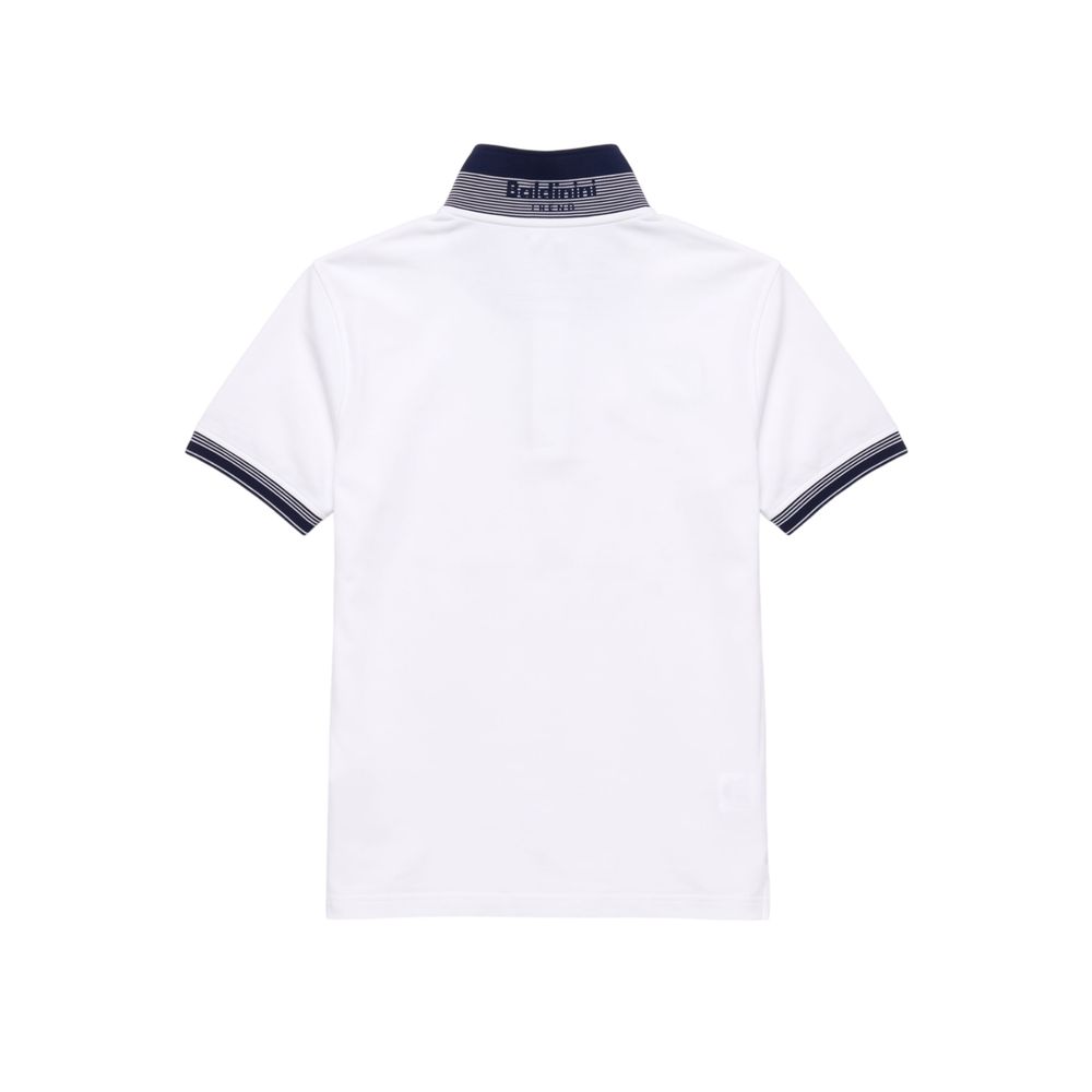 Baldinini Trend White Cotton Men Polo-Shirt