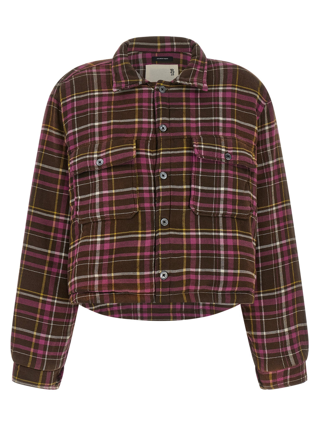 R13 Brown Cotton Shell Jacket