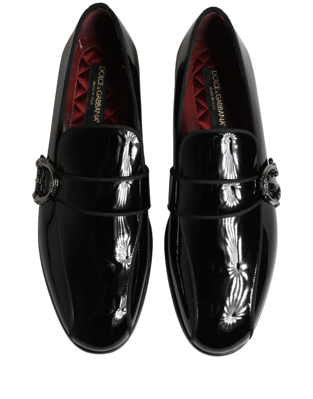 Dolce & Gabbana Black Patent Leather Men Loafers Shoes