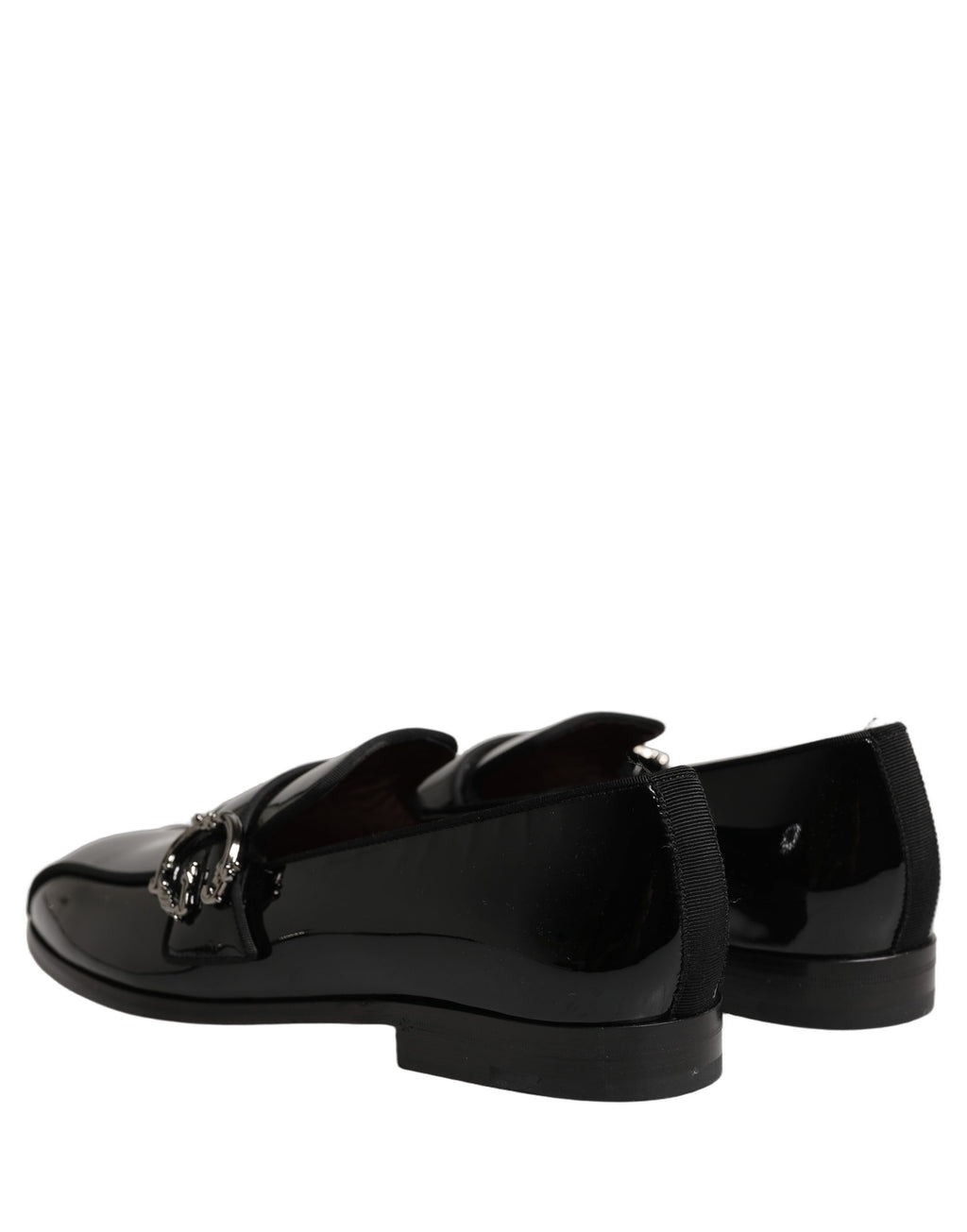 Dolce & Gabbana Black Patent Leather Men Loafers Shoes