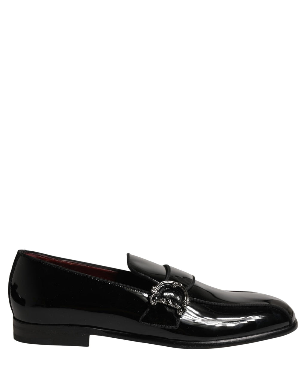 Dolce & Gabbana Black Patent Leather Men Loafers Shoes