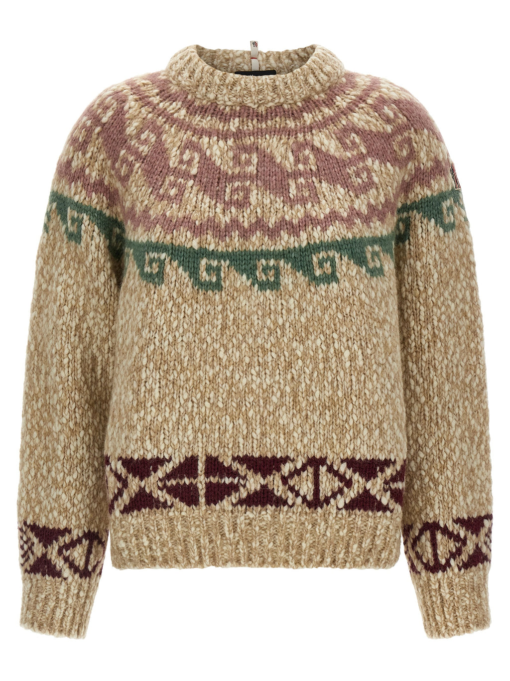 Moncler Grenoble Beige Wool Cardigan