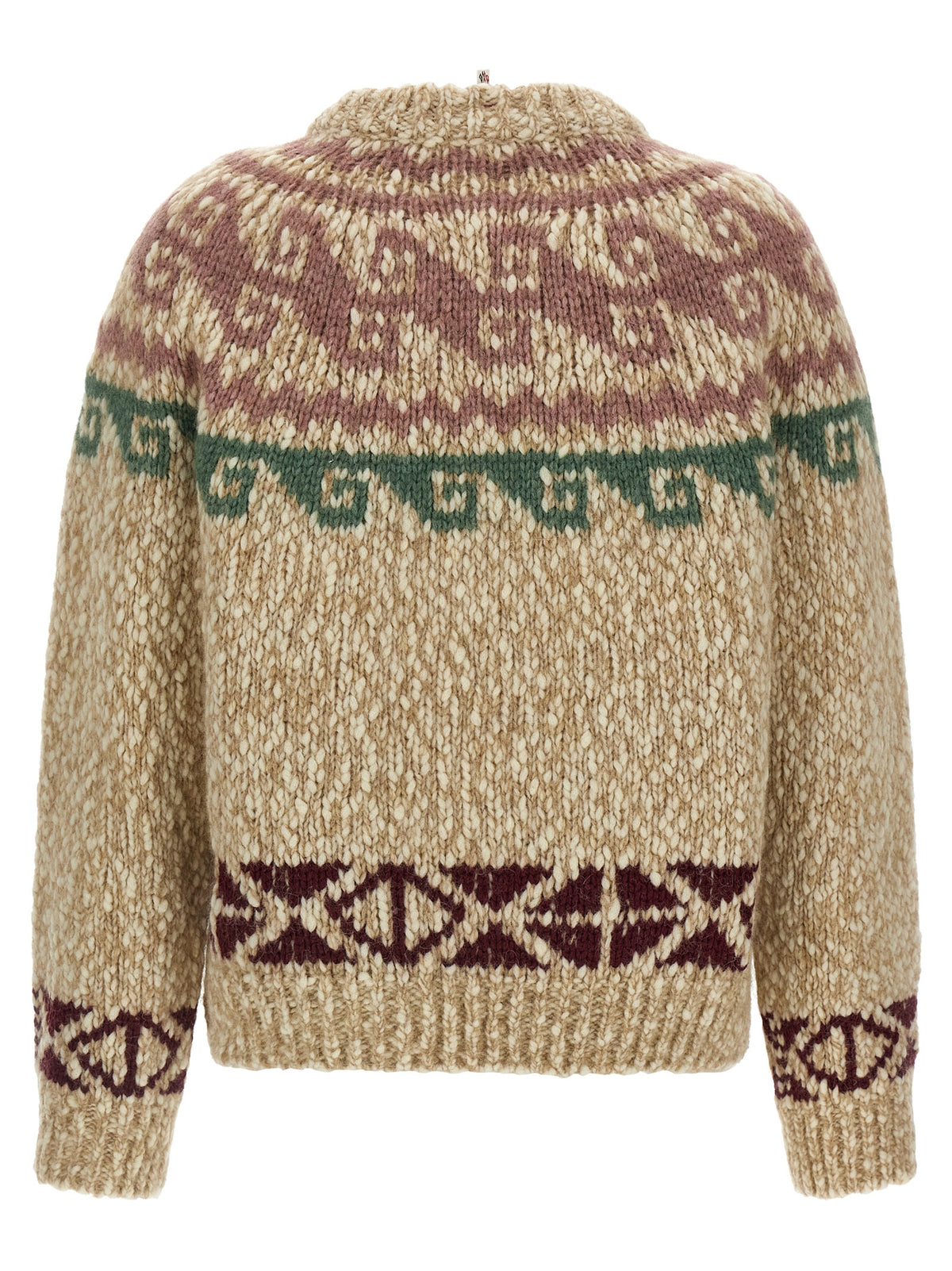 Moncler Grenoble Beige Wool Cardigan