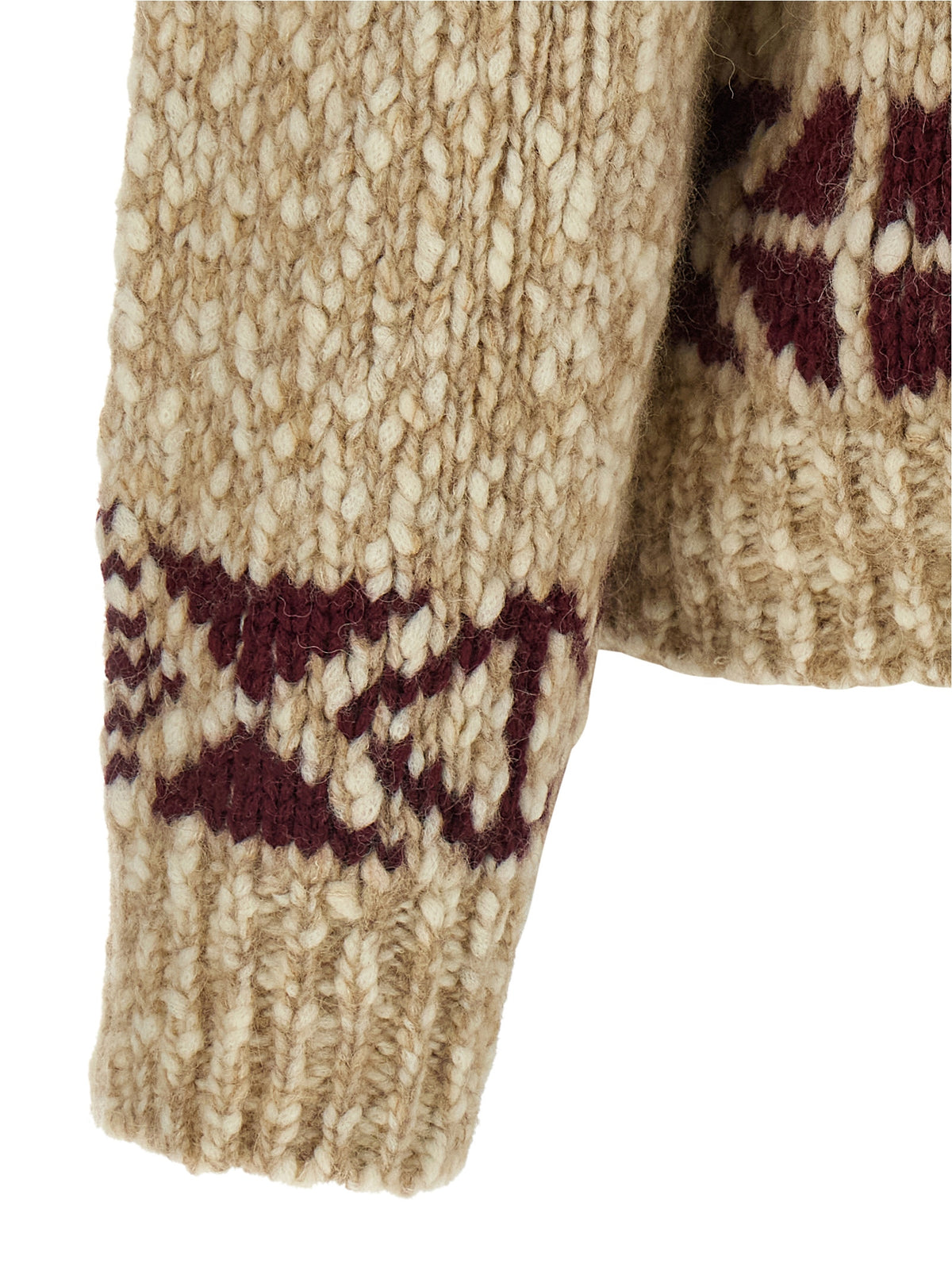 Moncler Grenoble Beige Wool Cardigan