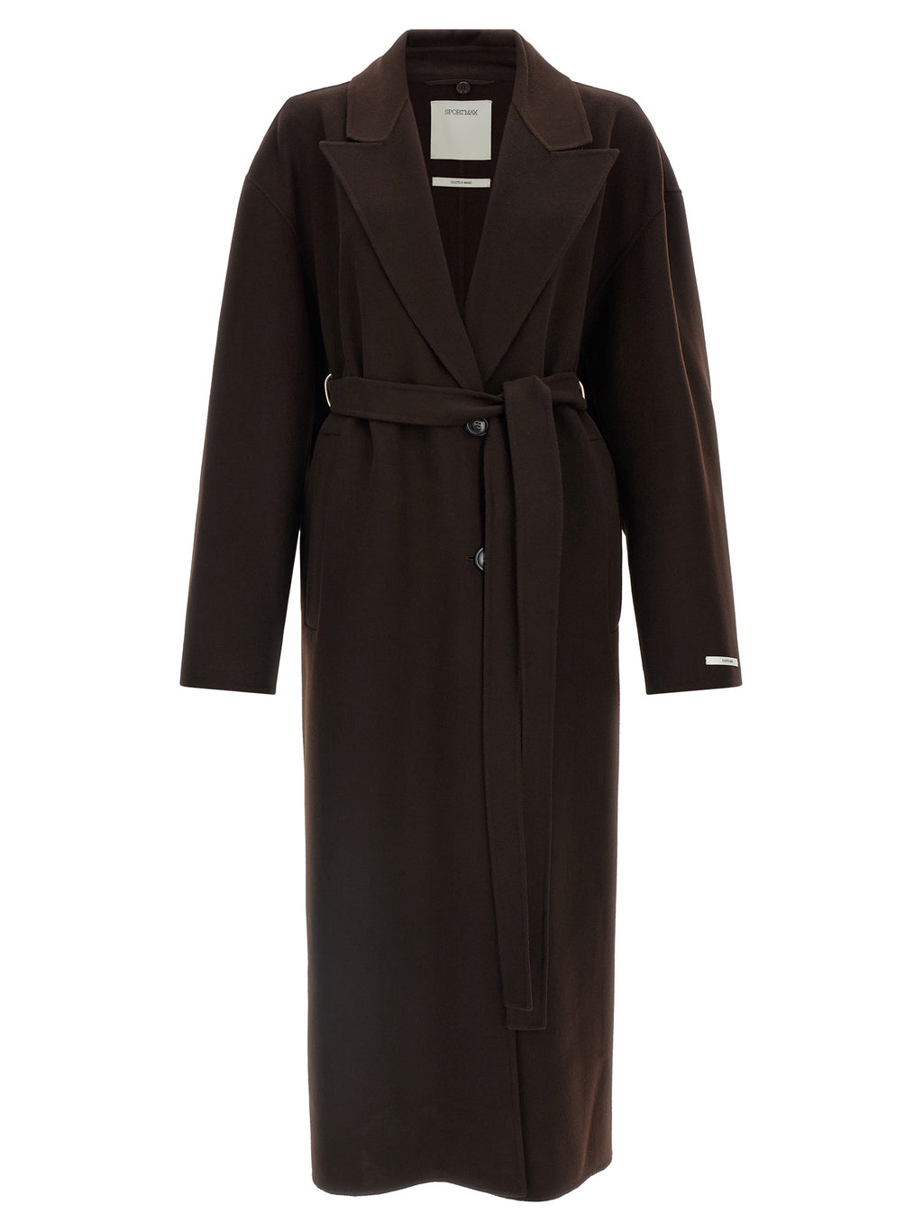 Sportmax Brown Wool Coat