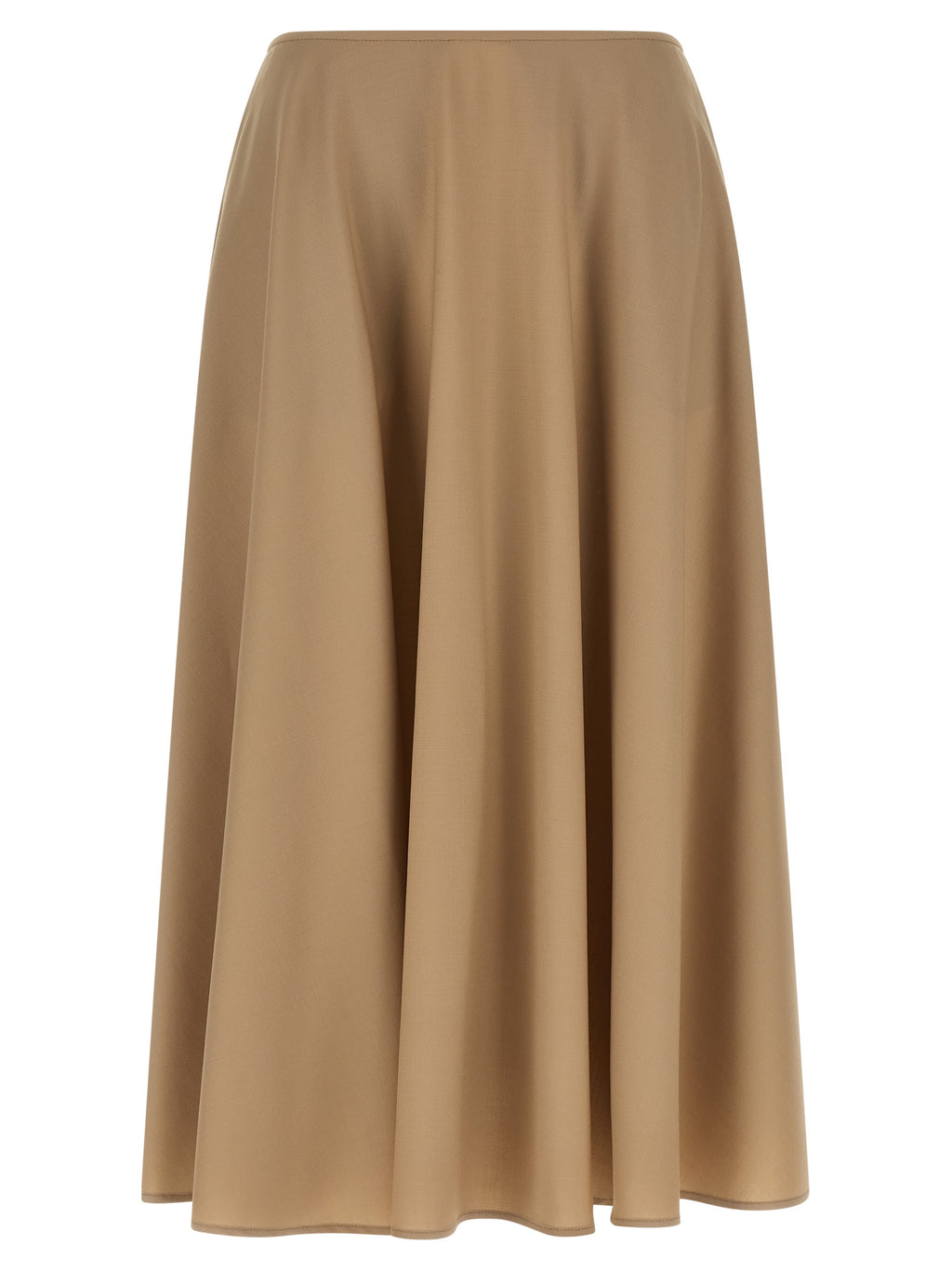 Moschino Beige Virgin Wool Midi Skirt