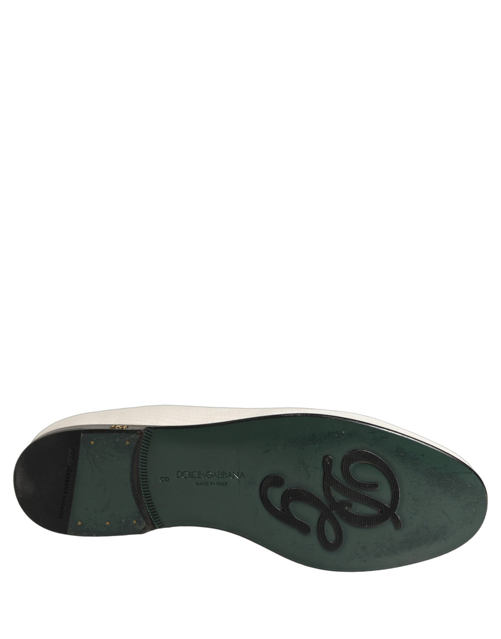 Dolce & Gabbana White Velvet Slip On Men Flats Loafers Shoes