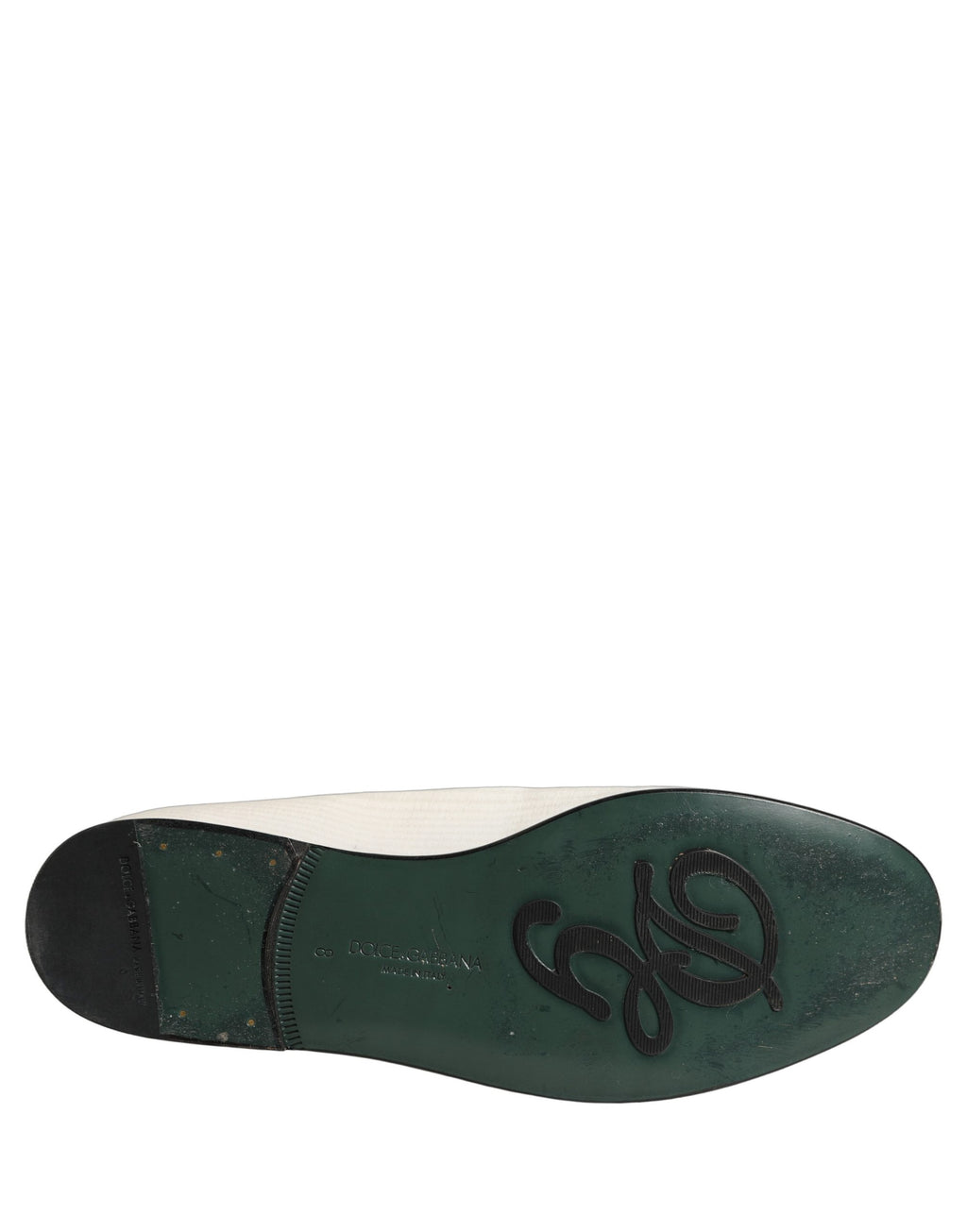 Dolce & Gabbana White Velvet Slip On Men Flats Loafers Shoes