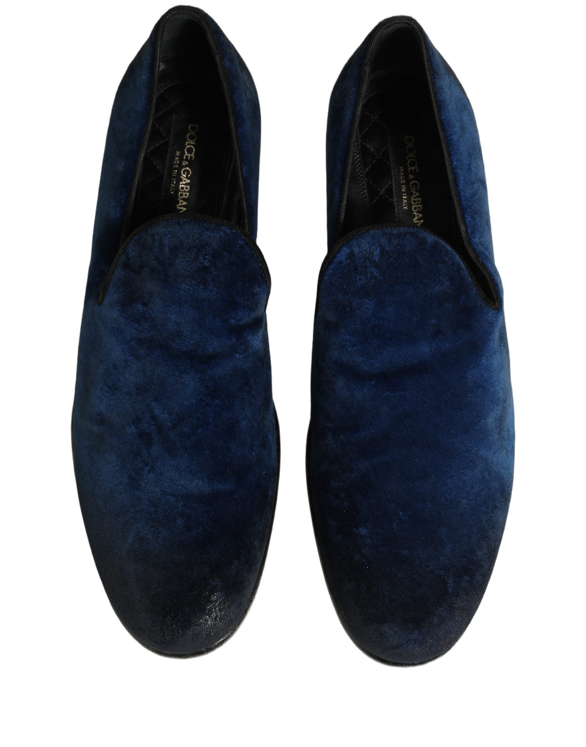 Dolce & Gabbana Blue Suede Slip On Men Slippers Loafers Shoes