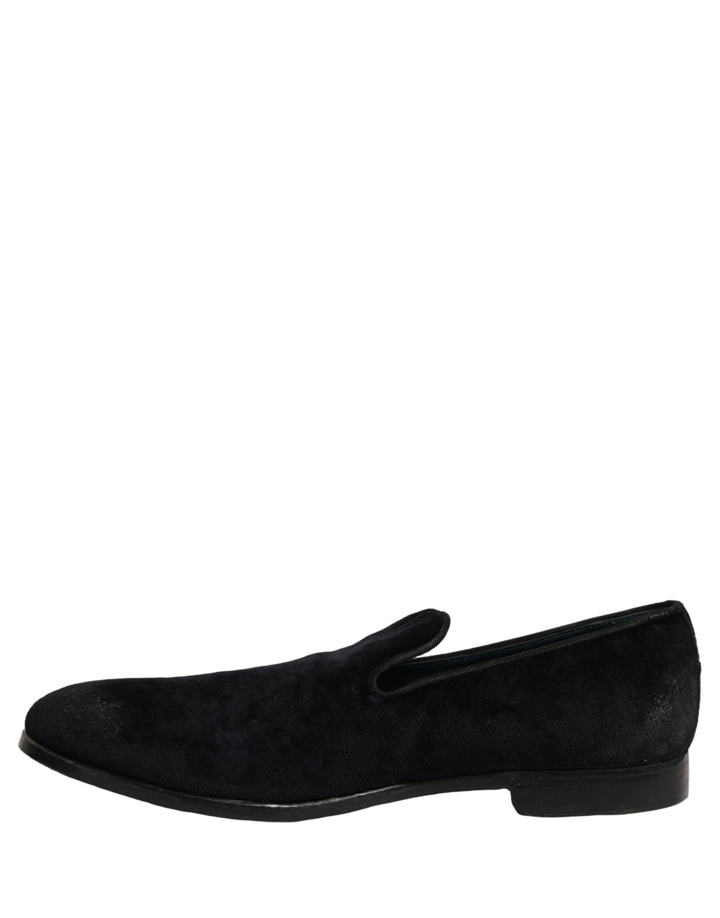 Dolce & Gabbana Black Suede Slip On Slippers Loafers Shoes