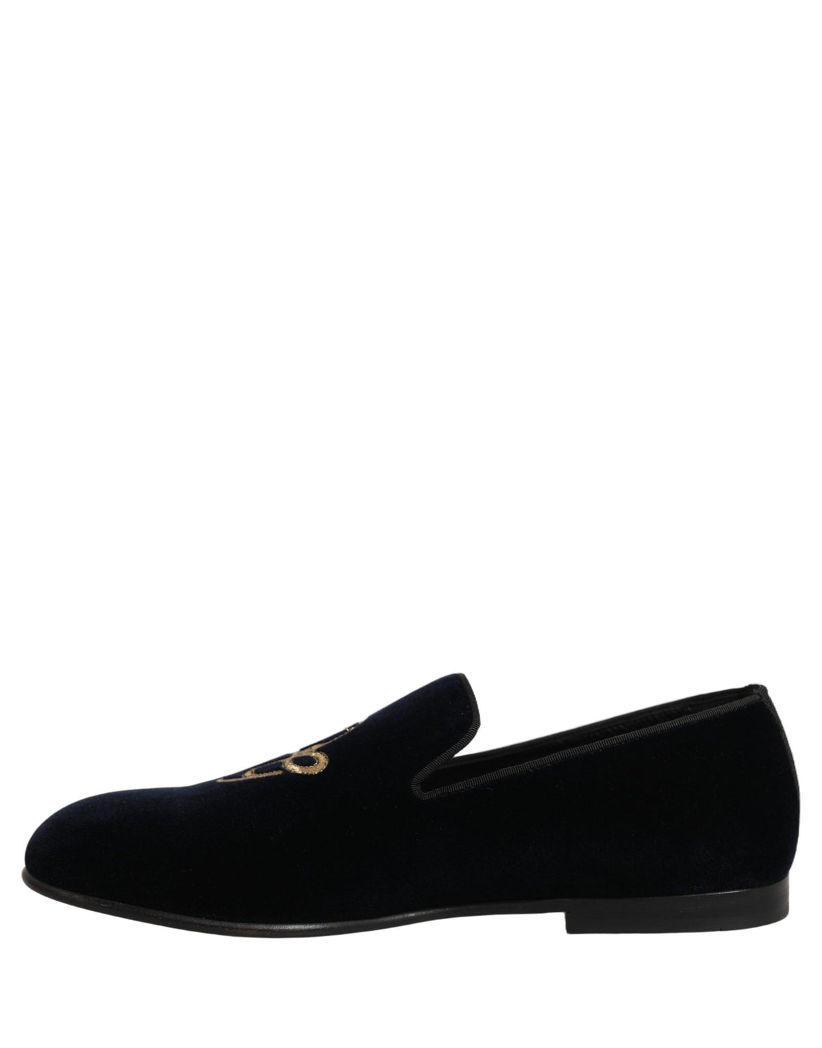 Dolce & Gabbana Black Suede DG Logo Slippers Men Loafers Shoes