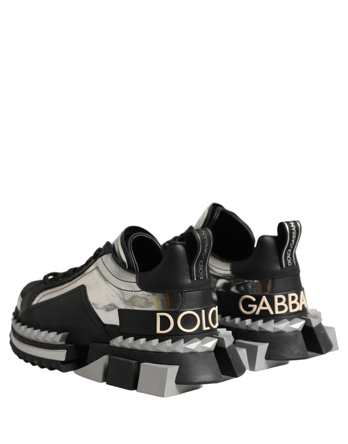 Dolce & Gabbana Black Two-Tone Super King Men Sneakers Shoes