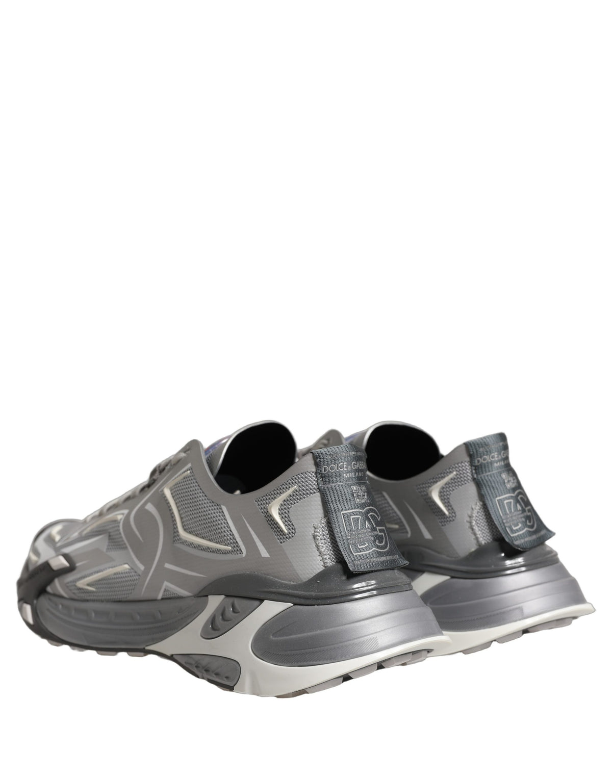 Dolce & Gabbana Gray Panelled Low Top Men Sneakers Shoes