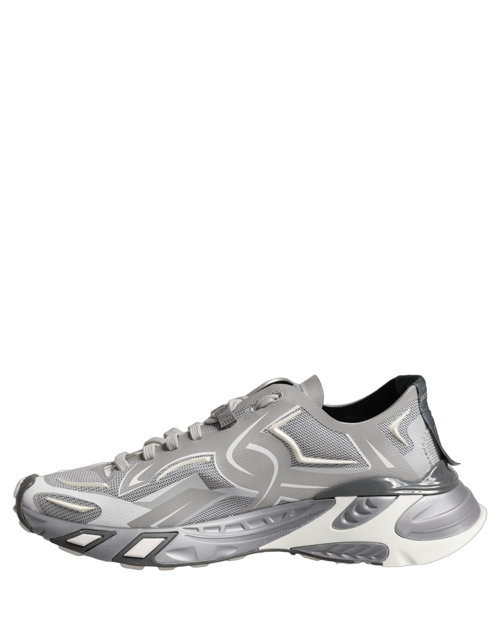 Dolce & Gabbana Gray Panelled Low Top Men Sneakers Shoes