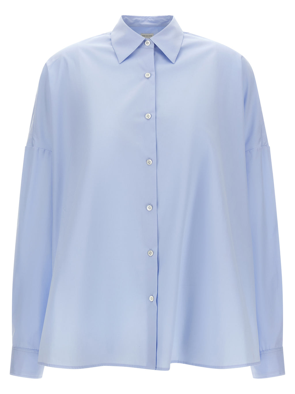 Dries Van Noten Blue Cotton Blouse