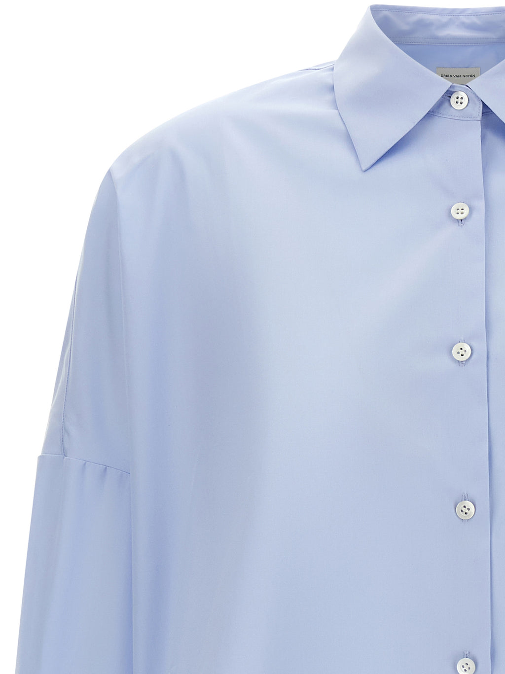 Dries Van Noten Blue Cotton Blouse