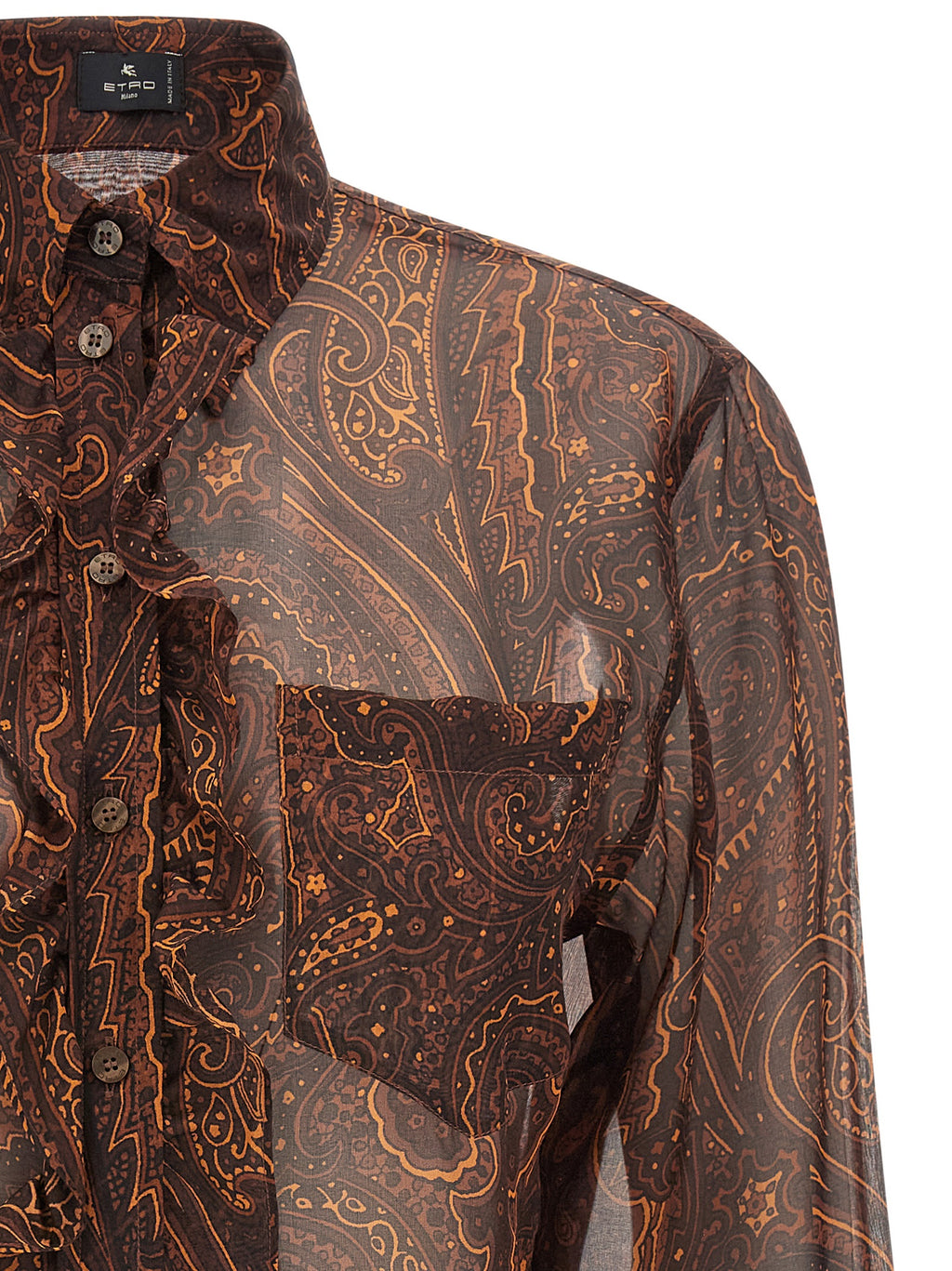 Etro Brown Silk Blouse