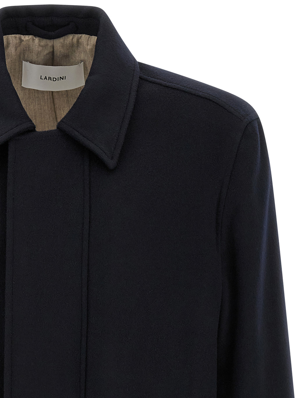 Lardini Blue Cashmere Full-Length Jacket