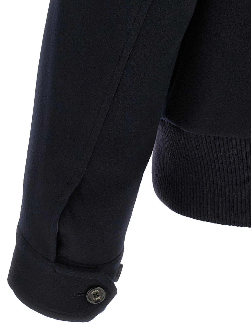 Lardini Blue Virgin Wool Full-Length Jacket