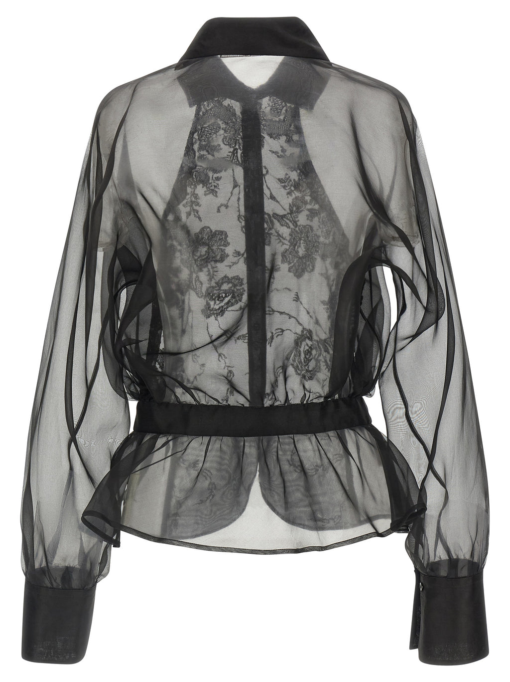 Ermanno Scervino Black Silk Blouse