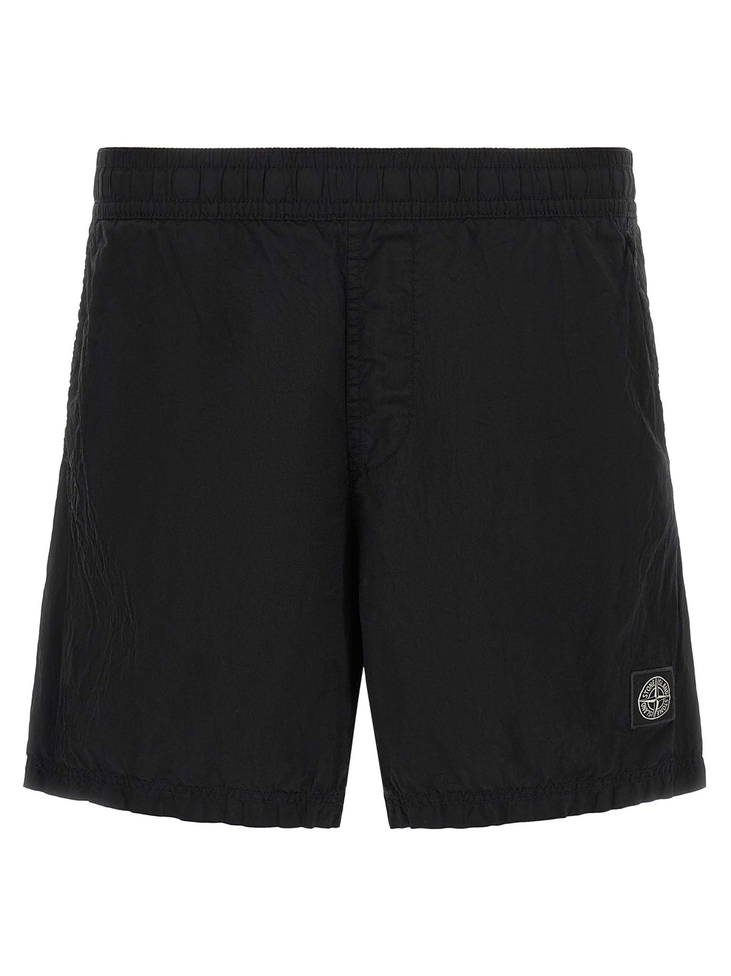 Stone Island Black Polyamide Cargo Shorts